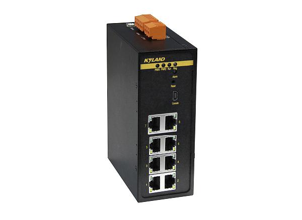 Управляемый коммутатор c 8 портами 10/100Base-T(X) (разъем RJ45), два входа питания 24 В пост. фото 1