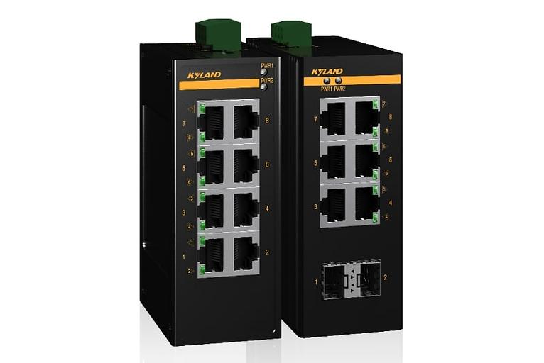 Неуправляемый коммутатор c 2 слотами 100Base-X SFP, 6 портами 10/100Base-T(X) (разъем RJ45), два входа питания 18-30 В перем. или 12-48 В пост., рабочая температура от -40 до 75⁰C фото 1