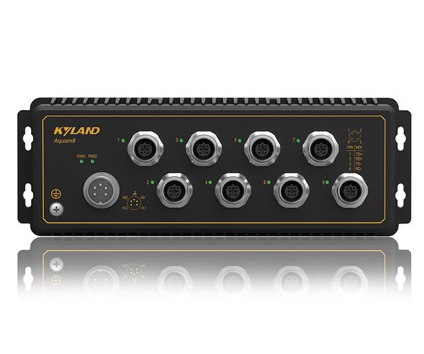 Неуправляемый коммутатор 8 x 100/1000BaseTX (разъем M12), два входа питания 24 В пост. фото 1