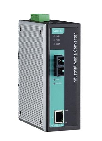 Медиаконвертер Ethernet 10/100BaseTX в 100BaseFX (одномодовое оптоволокно) в металлическом корпусе с расширенным диапазоном температур фото 1
