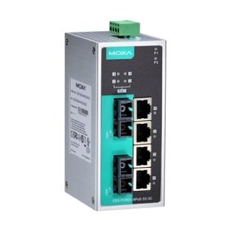 Коммутатор 4 x 10/100BaseTX, 2 x 100BaseFX (многомодовое оптоволокно) с функцией Power Over Ethernet (PoE), разъем SC фото 1