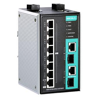Управляемый коммутатор 8 x 10/100BaseTX с функцией Power Over Ethernet (PoE/PoE+), 2 x Combo Gigabit, с расширенным диапазоном температур фото 1