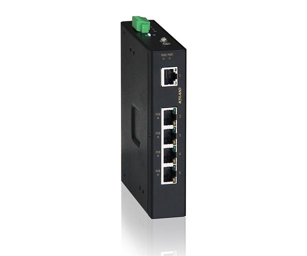 Неуправляемый коммутатор c 1 портом 10/100/1000Base-T(X) (разъем RJ45), 4 портами 10/100/1000Base-T(X) PoE (разъем RJ45), два входа питания 12/24 В пост., рабочая температура от -40 до 75⁰C фото 1