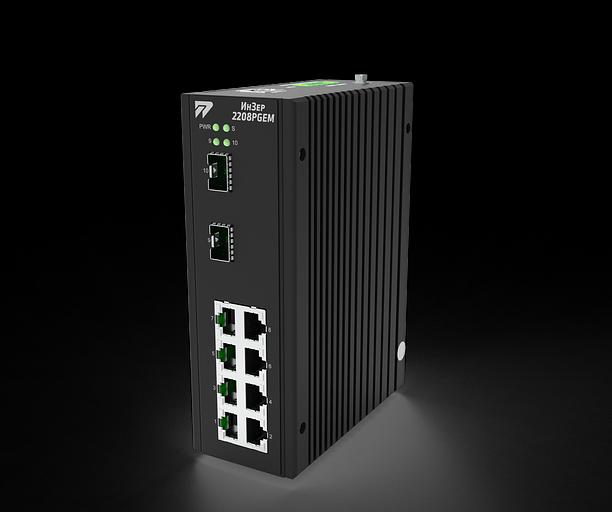 Управляемый коммутатор L2+ c 2 слотами 1000/2500Base-X SFP, 8 портами 10/100/1000Base-T(X) (разъем RJ45) с поддержкой PoE+ IEEE 802.3af/at, два входа питания 44-57 В пост., рабочий диапазон температур -40..+70°C фото 1