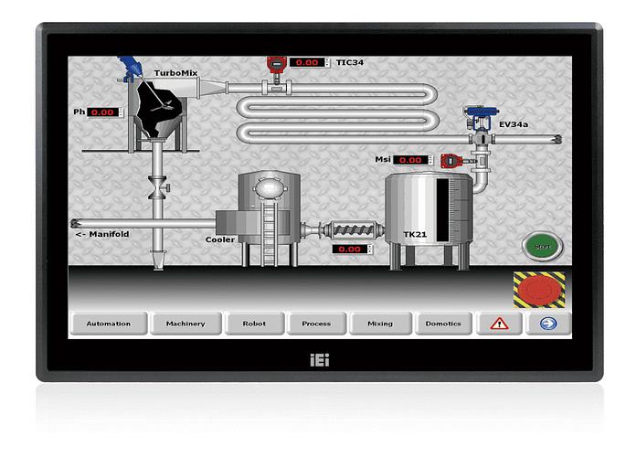 Панельный компьютер PPC-F22AD-H81i/PC, дисплей 21.5”, 250 кд/м², 1920 x 1080 FHD, чипсет Intel H81, W/O CPU (TDP Max. 65Вт) и RAM, поддержка iRIS-2400, черный цвет, PSU ACE-4520C, проекционно-ёмкостный сенсорный экран фото 1