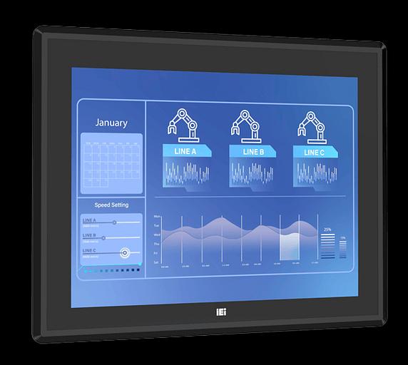 Безвентиляторный панельный компьютер iEi PPC2-C15-EHL-J1/8G Дисплей 15" (XGA) с проекционно-ёмкостным сенсорным экраном; антибликовое покрытие (AG), IP65 (передняя панель), процессор Intel Celeron J6412 (Elkhart Lake),TDP 10W, 8GB LPDDR4x (распаяна), пит фото 1
