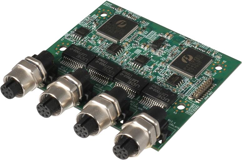 Модуль CMI Module with 4x M12 A Coded Connectors, Intel® I210-AT GbE LAN, 1x Universal Bracket [97 x 18 mm] фото 1