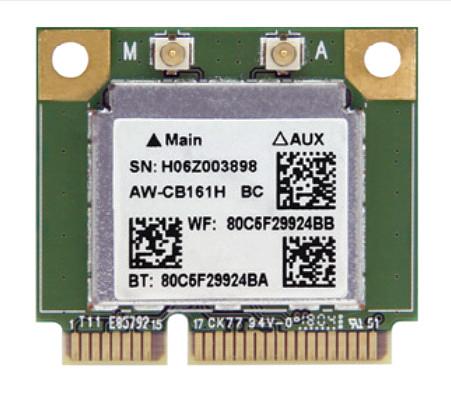 Модуль EMB-WIFI-KIT1, 1T1R WiFi модуль, IEEE802.11a/b/g/n/ac WiFi, Bluetooth 4.0/3.0+HS, 1 x WiFi модуль, 2 x 400 мм RF кабель, 2 x Antenna, 0....+70°C фото 1