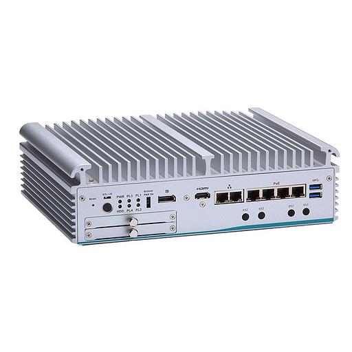 Компактный безвентиляторный компьютер eBOX671-521-FL-DC-6GbE, LGA1151, поддержка процессора Intel® Core™ i7/i5/i3 и Celeron®, чипсет Intel® Q370, DVI-I, HDMI, 2 х HDD, 6 х GbE LAN, 6 х USB, 2 х COM, 24 В DC фото 1