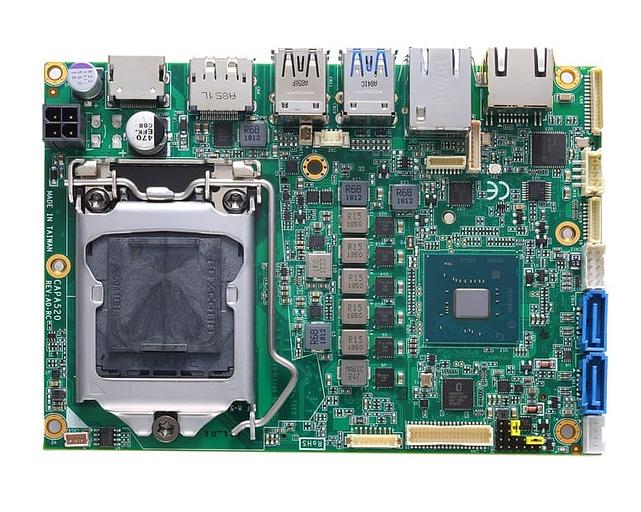 Одноплатный компьютер CAPA520PHGG-Q370-ZIO, 3.5” SBC, LGA1151, поддержка процессора Intel® Core™ i7/i5/i3, Pentium® и Celeron®, чипсет Q370, DDR4-2666 МГц, до 16 Гб, 1 x mSATA (опция), 2 x SATA-600, 1 х DisplayPort, 1 х LVDS, 1 х HDMI, 2 х GbE LAN, 1 х RS фото 1