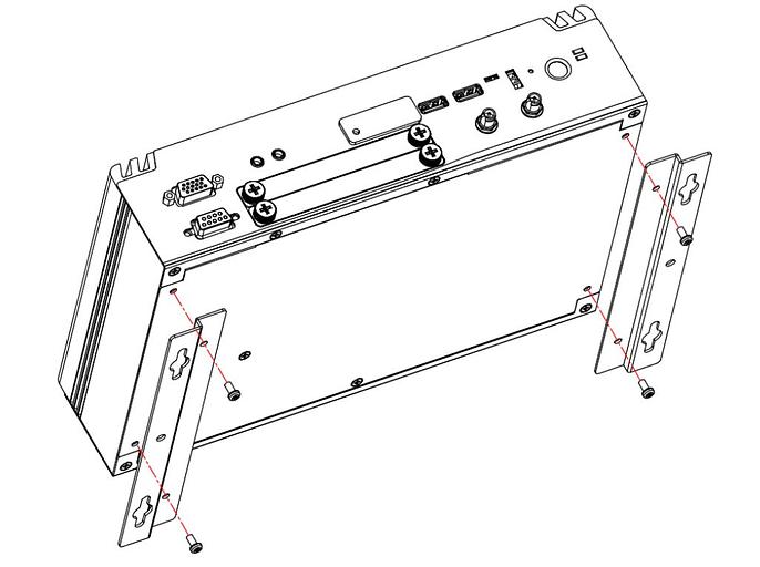 Крепление 881606302A0E / E29R129103, комплект для монтажа на стену для eBOX630-528 фото 1