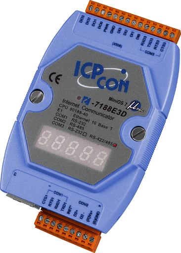 Программируемый контроллер с 3 COM-портами( 1 x RS-232, 1 x RS-485, 1 x RS-422/RS-485), с индикацией фото 1