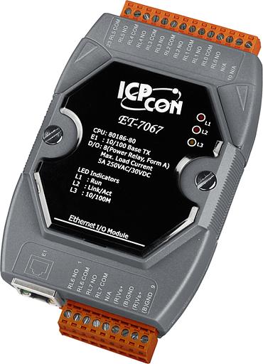 Ethernet-модуль с 8 каналами силового реле фото 1