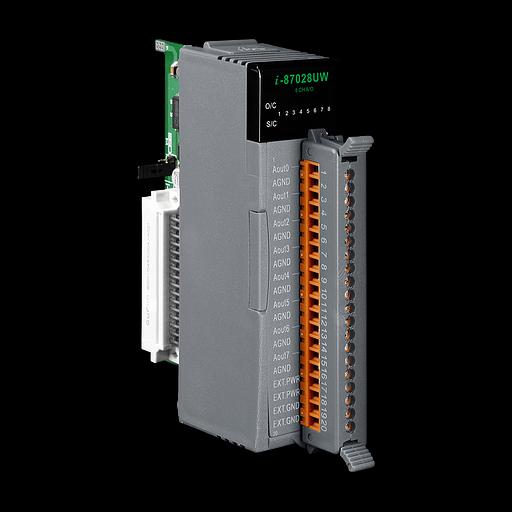 Модуль расширения с 8 каналами аналогового вывода, последовательная шина, разрешение - 12 бит, с межканальной изоляцией (Диапазон выходных сигналов: +4 ~ +20 мА, +0 ~ +20 мА, 0 ~ 5 В пост., 0 ~ 10 В пост., ±5, ±10 ) (RoHS) фото 1