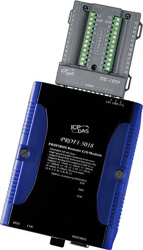 Модуль PROFIBUS с 10 каналами ввода с термопары (в комплект поставки сходит дочерняя плата DB-1820) фото 1
