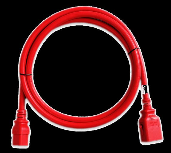 Комплект кабелей (6шт.) SLC14C13-1.5MK1-6PK, SecureLock locking cables, 1.5M, red, 16AWG, 1 x IEC C-14, 1 x IEC C-13 фото 1