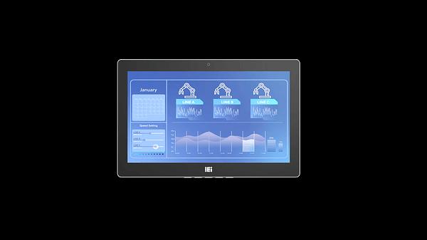 Промышленный монитор DM2-W133K Проекционно-ёмкостный сенсорный экран 13.3" (16:9), антибликовое покрытие, Anti-UV покрытие. Пылевлагозащита передней панели IP65. Разрешение 1920 x 1080, яркость 350 кд/м², контрастность 800:1. Встроенные дин фото 1