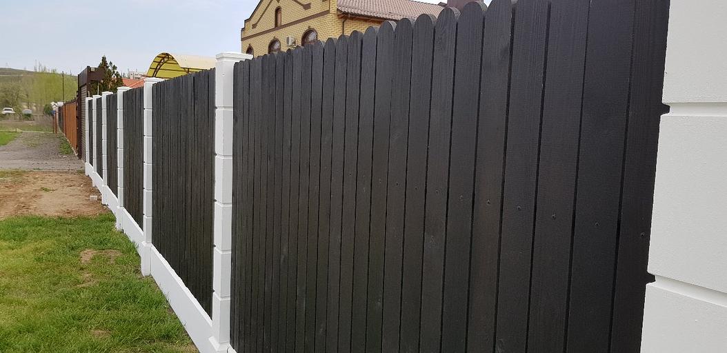 Комбинированные заборы опт фото 3