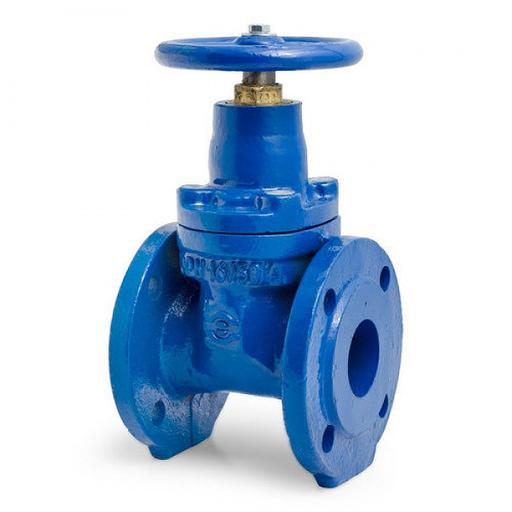 Задвижка чугунная МЗВ обрезиненный клин Ду 80 Ру16 до +75 фланцевая Завод им Гаджиева фото 1