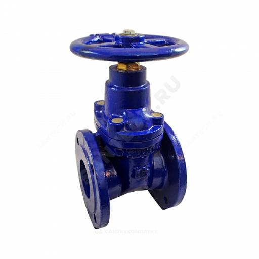 Задвижка чугунная МЗВ обрезиненный клин Ду 80 Ру16 до +75 фланцевая Завод им Гаджиева фото 3