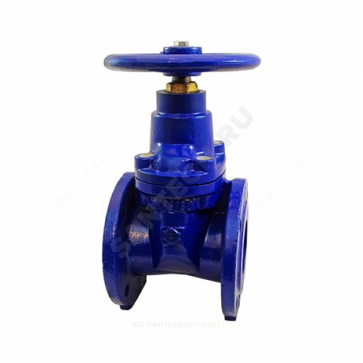 Задвижка чугунная МЗВ обрезиненный клин Ду 100 Ру16 до +75 фланцевая Завод им Гаджиева фото 2