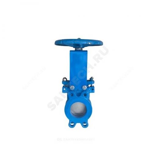 Задвижка шиберная двусторонняя чугунная Ду 200 Ру10 межфланцеваяанцевая со штурвалом уплотнение: NBR Benarmo фото 8