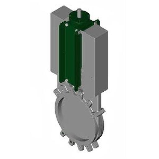 Задвижка шиберная односторонняя нерж VG6400-004EP Ду 300 Ру7 межфланцеваяанцевая под электропривод уплотнение: ЭПДМ Tecofi VG6400-004EP0300 фото 1