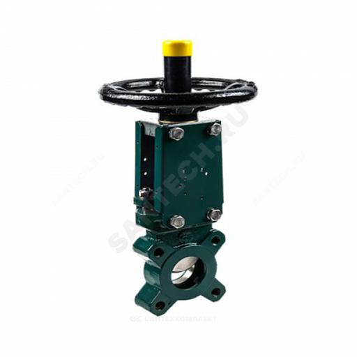 Задвижка шиберная односторонняя чугунная VG3400-00NI Ду 125 Ру10 межфланцеваяанцевая со штурвалом уплотнение: нитрил Tecofi VG3400-00NI0125 фото 2