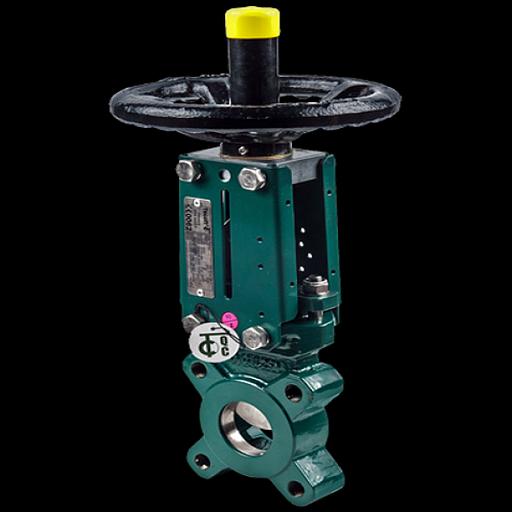 Задвижка шиберная односторонняя чугунная VG3400-00NI Ду 250 Ру10 межфланцеваяанцевая со штурвалом уплотнение: нитрил Tecofi VG3400-00NI0250 фото 1