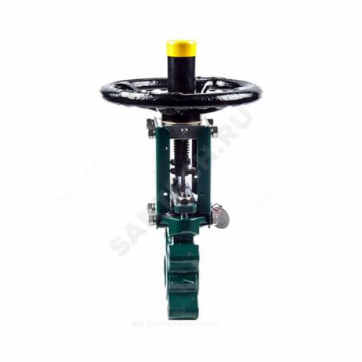 Задвижка шиберная односторонняя чугунная VG3400-00NI Ду 250 Ру10 межфланцеваяанцевая со штурвалом уплотнение: нитрил Tecofi VG3400-00NI0250 фото 5