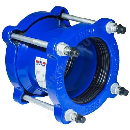 Муфта чугун соединительная Ду 150 (Дн 159-182) Ру16 ДРК Сектор фото 1