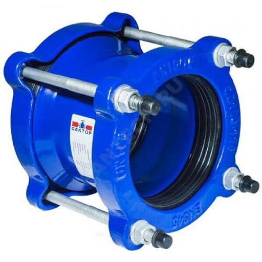 Муфта чугун соединительная Ду 200 (Дн 218-235) Ру16 ДРК Сектор фото 1