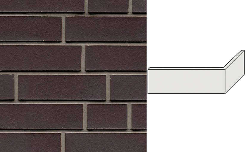 Клинкерная плитка угловая ручной формовки Feldhaus Klinker NF 14 W509 geo ferrum liso 240*71*115*14 мм фото 1