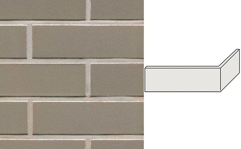Клинкерная плитка угловая ручной формовки Feldhaus Klinker NF 9 W800 argo liso 240*71*115*9 мм фото 1