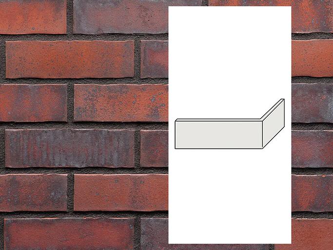 Клинкерная плитка угловая King Klinker Old Castle Heart brick HF30, 240*71*115*10 мм фото 1