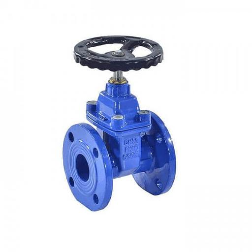 Задвижка чугун 30ч39р МЗВ обрезиненный клин c гайкой Ду 400 Ру10/16 фл фото 1