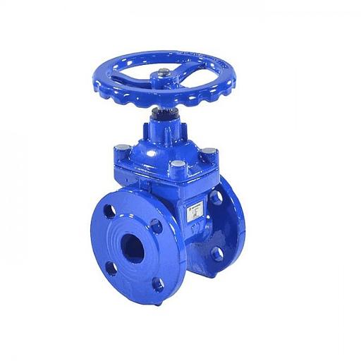 Задвижка чугун 30ч39р МЗВ обрезиненный клин с гайкой и направляющими клина Ду 350 Ру10/16 фл Benarmo фото 1