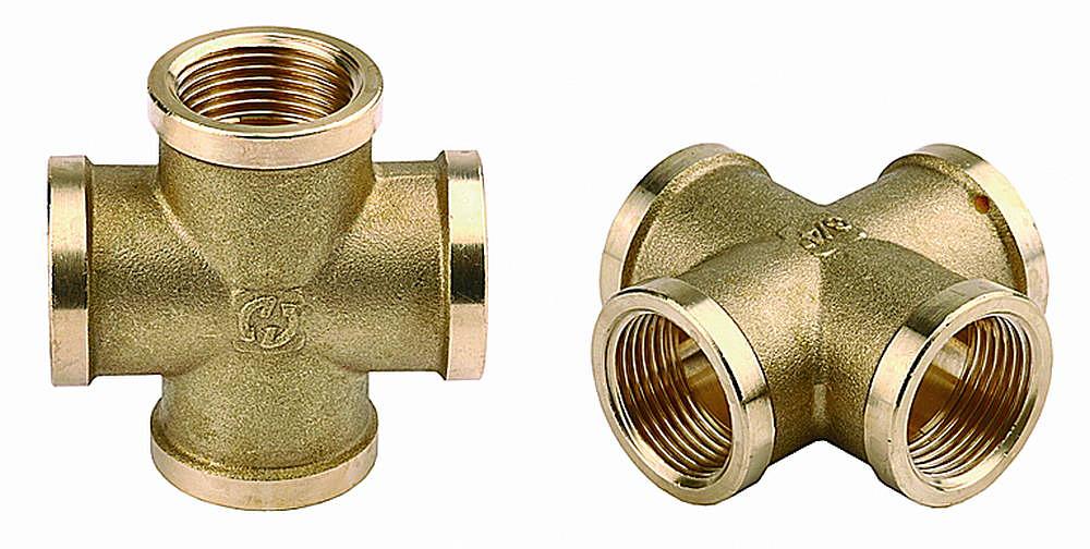 GENERAL FITTINGS внутренняя резьба 3/4″, латунь, крестовина (51049-3/4) фото 1