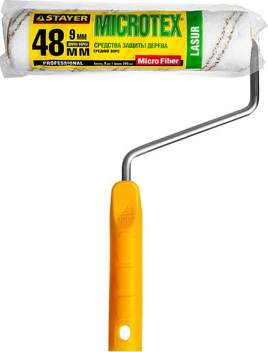 STAYER MICROTEX, 48 х 240 мм, бюгель 8 мм, ворс 9 мм, для агрессивных сред, малярный валик, Professional (0341-24) фото 3
