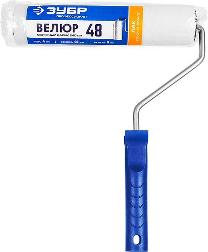 ЗУБР ВЕЛЮР, 8 х 240 мм, бюгель 8 мм, ворс 4 мм, 50% акрил, 50% шерсть, для лаков и эмалей, малярный валик, Профессионал (03514-18) фото 3