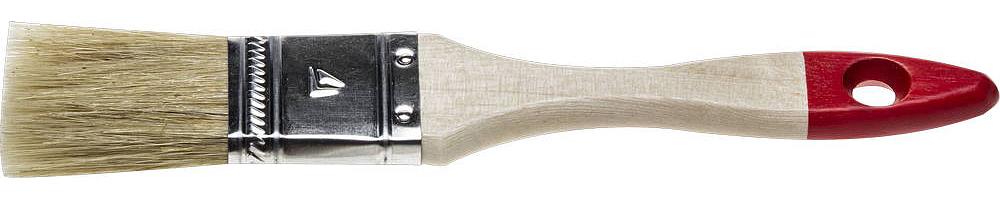 STAYER UNIVERSAL, 25 мм, 1″, светлая натуральная щетина, деревянная ручка, все виды ЛКМ, плоская кисть (0101-025) фото 1