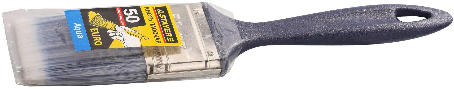 STAYER AQUA-EURO, 25 мм, 1″, искусственная щетина, пластмассовая ручка, все виды ЛКМ, плоская кисть (01082-25) фото 2