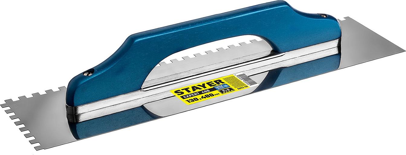 STAYER Expert 480, 130 х 480 мм, зуб 8 х 8 мм, штукатурная гладилка, Professional (0803-08) фото 1