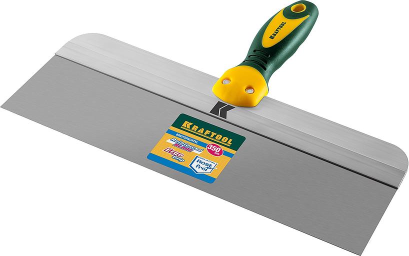KRAFTOOL 350 мм, высокое полотно, алюминиевая направляющая, двухкомпонентная ручка, нержавеющий фасадный шпатель (10036-350) фото 5