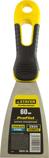STAYER PROFlat, 60 мм, х-образное профилированное полотно, облегченная двухкомпонентная ручка, нержавеющий шпатель (10045-06) фото 3