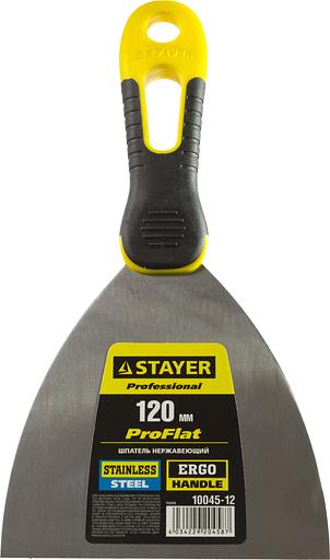 STAYER PROFlat, 120 мм, х-образное профилированное полотно, облегченная двухкомпонентная ручка, нержавеющий шпатель (10045-12) фото 3