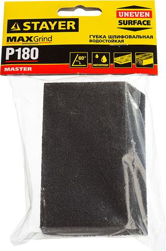 STAYER P180, 100 x 68 x 42 x 26 мм, водостойкая, четырехсторонняя угловая шлифовальная губка (3561-180) фото 2