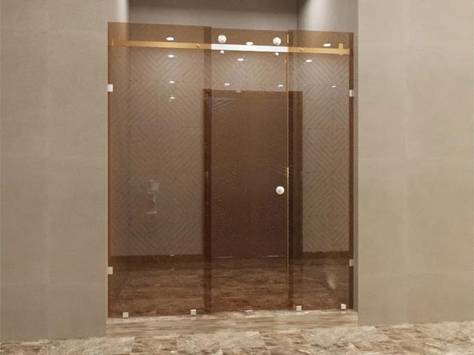 Душевое ограждение прямоугольное КазСтекло КС-200К тонированное фото 1