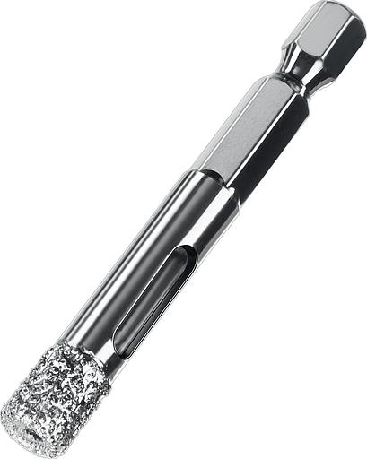 ЗУБР АВК, d 8 мм, (HEX 1/4″, 15 мм кромка), вакуумное алмазное трубчатое сверло, Профессионал (29865-08) фото 1