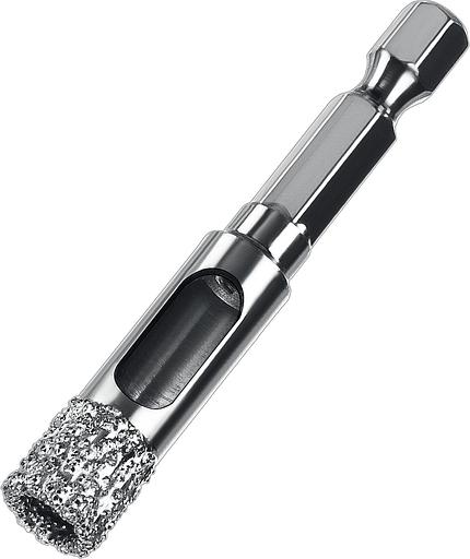 ЗУБР АВК, d 10 мм, (HEX 1/4″, 15 мм кромка), вакуумное алмазное трубчатое сверло, Профессионал (29865-10) фото 1